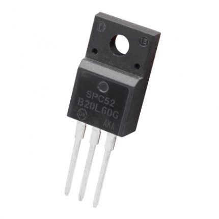 دیود شاتکی B20L60G 20A-60V تایوانی مارک On Semiconductor پکیج TO-220FP